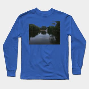 Pond and Fountain in the Middle of Loose Park Long Sleeve T-Shirt